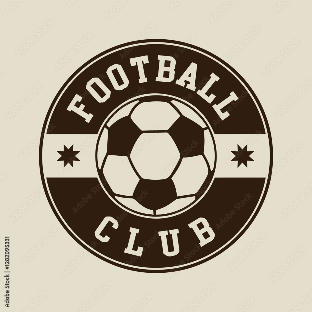 Football Round Seal, Vector Illustration Web Stamp Symbol Abstract Editable image Football Round Seal, Vector Illustration Web Stamp Symbol Abstract Editable image