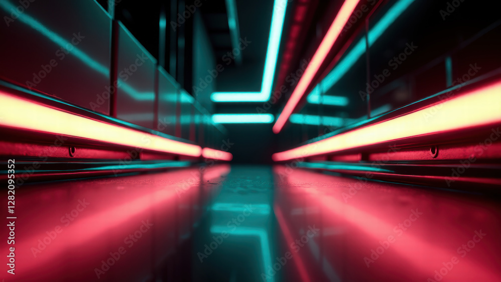 Neon Streams, Hypnotic Trails of Light in the Night Neon Streams, Hypnotic Trails of Light in the Night