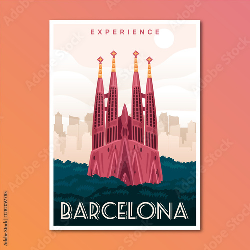 vector illustration of barcelona city