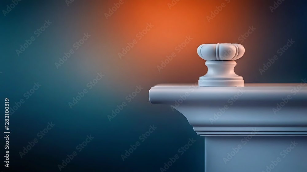 Elegant close-up of a decorative architectural element against a softly illuminated background Elegant close-up of a decorative architectural element against a softly illuminated background