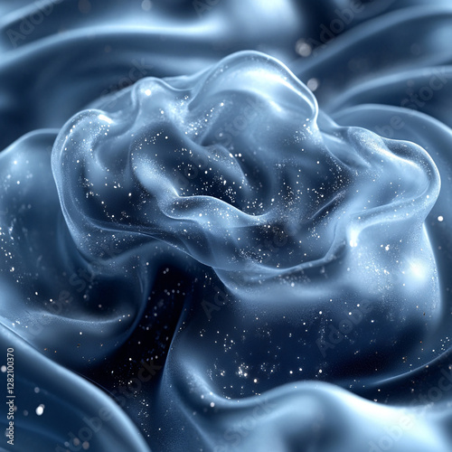 Swirling Blue Abstract Smoke Background