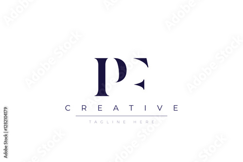 pF abstract  minimalist letters Logo Monogram. It is a minimalist logo, this logo is made by combining two letters