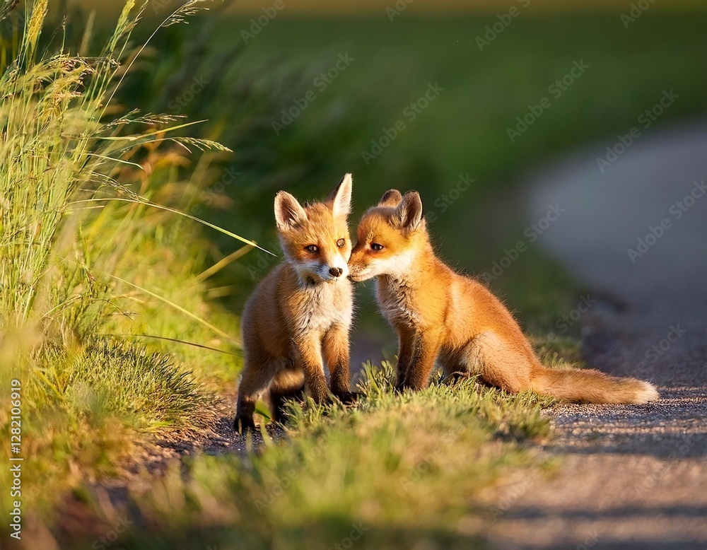 red fox in the grass red fox in the grass
