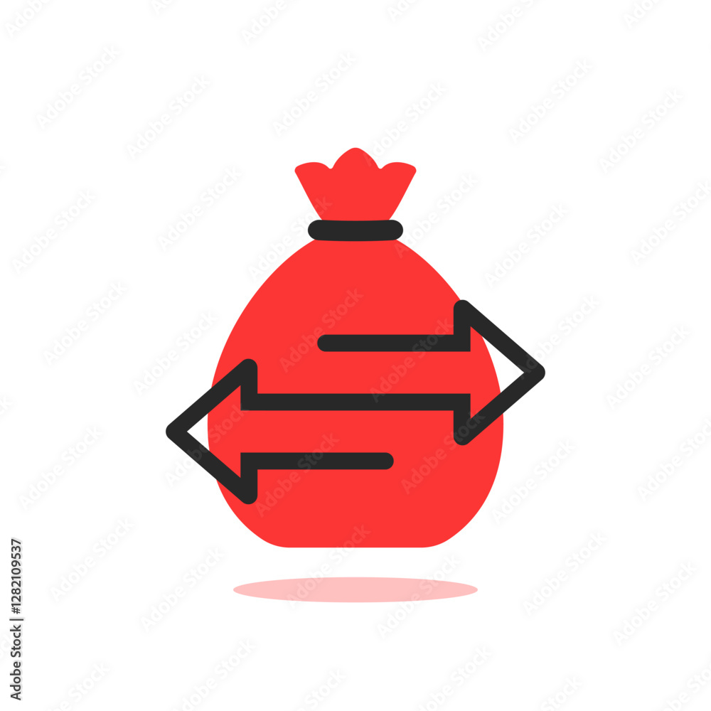 send or receive payment icon like money bag send or receive payment icon like money bag