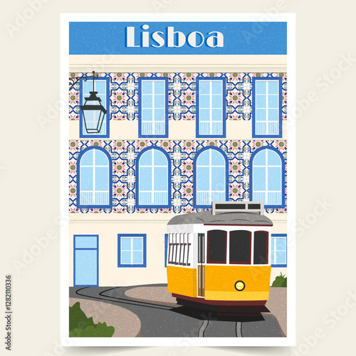 vector illustration of lisboa city