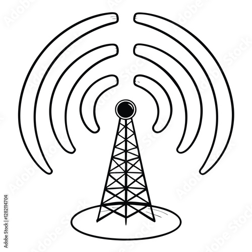 wi-fi antenna network silhouette 