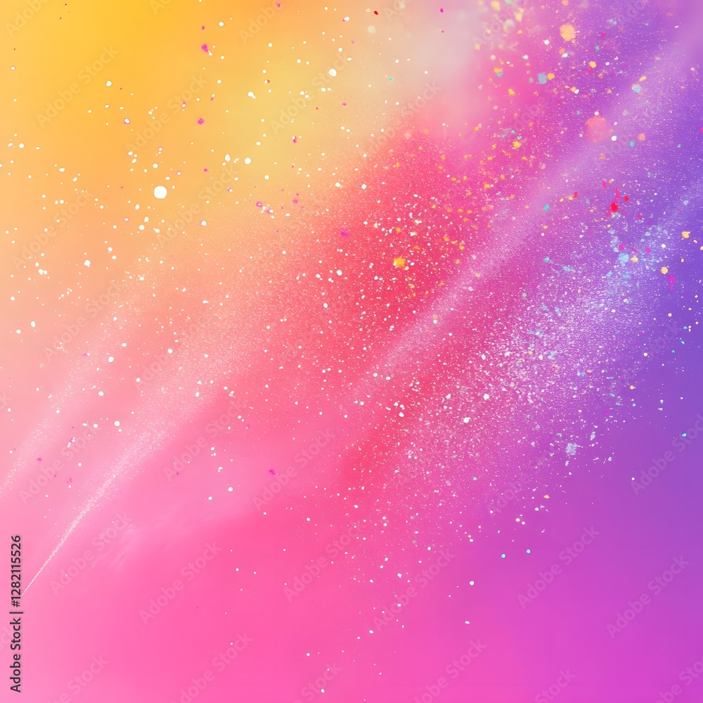 Obraz premium Explosion of colored powder, abstract background. Abstract multicolored background for Holi festival.