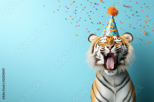 Party Tiger in a Hat 