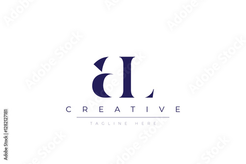 aL abstract  minimalist letters Logo Monogram. It is a minimalist logo, this logo is made by combining two letters