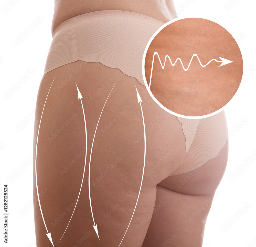 Φωτογραφία Woman showing her beautiful body with smooth skin on white background, closeup