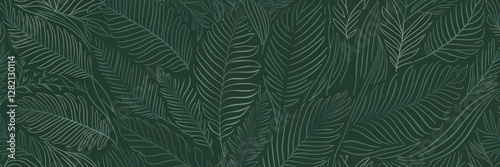 Wallpaper Mural Abstract Green Leaf Texture, Nature Background, Tropical Leaf – Lush Botanical Design for Eco-Friendly Branding, Organic Marketing, Digital and Print Media, Sustainable Creative Projects, and Nature-I Torontodigital.ca
