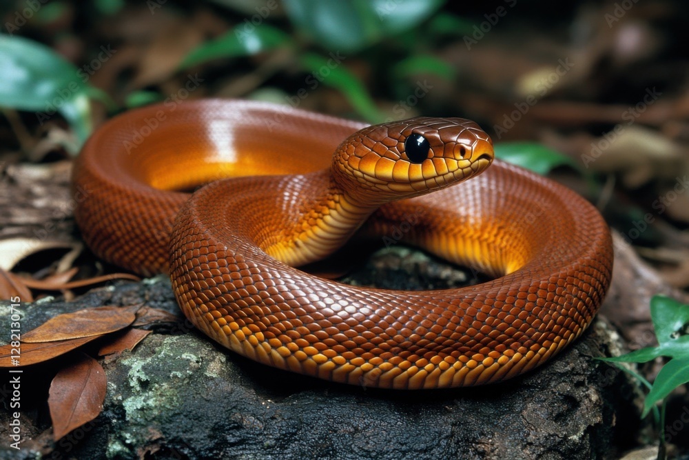 Brown Tree Snake: Australian Wildlife Species, Venomous Reptile in Eastern Australia Brown Tree Snake: Australian Wildlife Species, Venomous Reptile in Eastern Australia