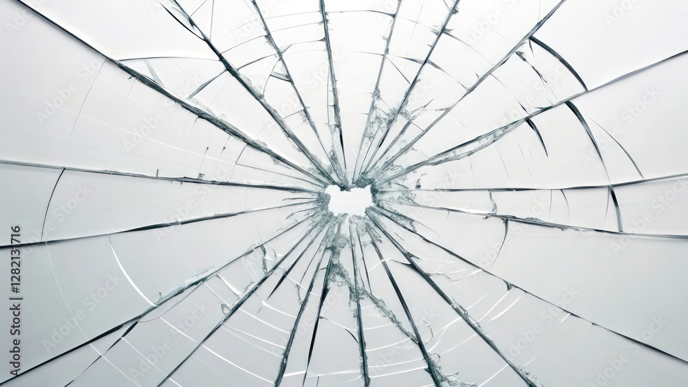 Fractured Glass Fragmentation with Shattered Edges and Reflected Light Fractured Glass Fragmentation with Shattered Edges and Reflected Light