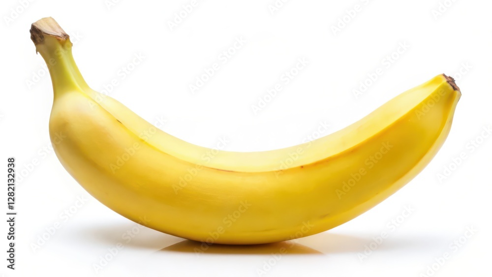 Single Banana on White Background Single Banana on White Background