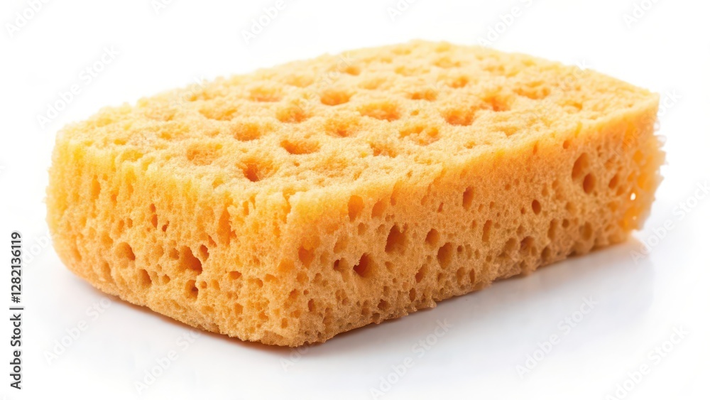 Rectangular Cellulose Sponge on White Background Rectangular Cellulose Sponge on White Background