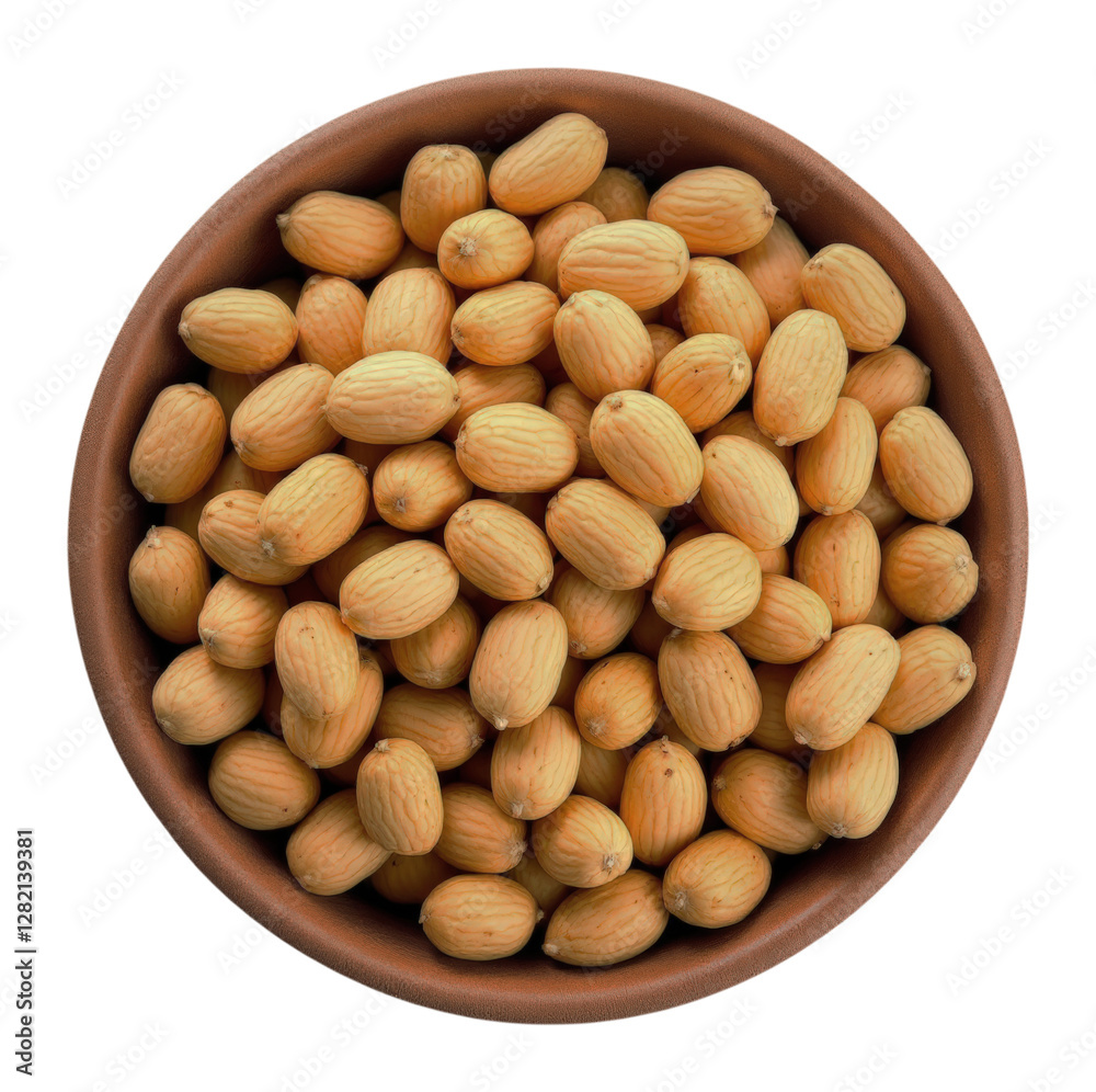 Crunchy Almonds in a Rustic Clay Bowl, Perfect for Snacking and Culinary Creations, Isolated on Transparent and White Background Crunchy Almonds in a Rustic Clay Bowl, Perfect for Snacking and Culinary Creations, Isolated on Transparent and White Background