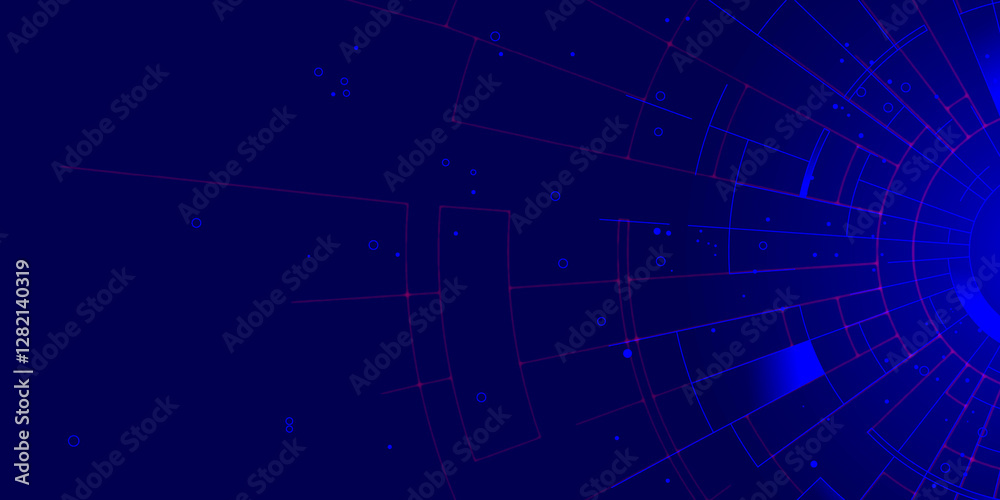 Abstract blue graphic background. Geometric pattern with blue center and red lines. Ideal for web, apps, presentations. Copy space Abstract blue graphic background. Geometric pattern with blue center and red lines. Ideal for web, apps, presentations. Copy space