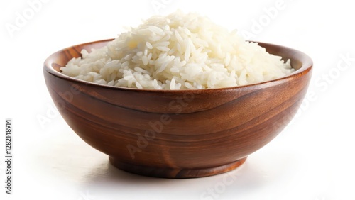 Wallpaper Mural Cooked Rice in Wooden Bowl Torontodigital.ca