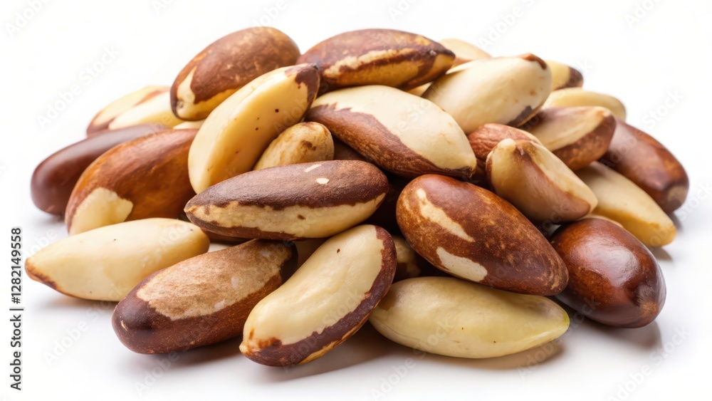 Brazil Nuts on White Background Brazil Nuts on White Background