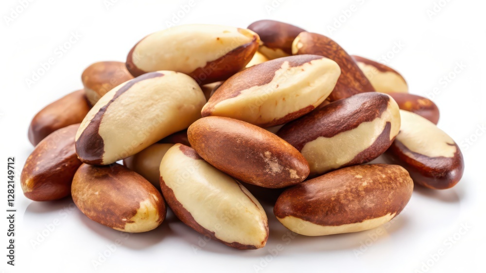 Brazil Nuts on White Background Brazil Nuts on White Background