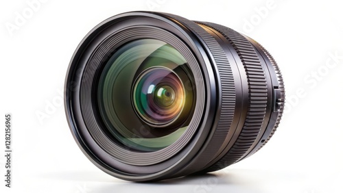 Camera Lens on White Background