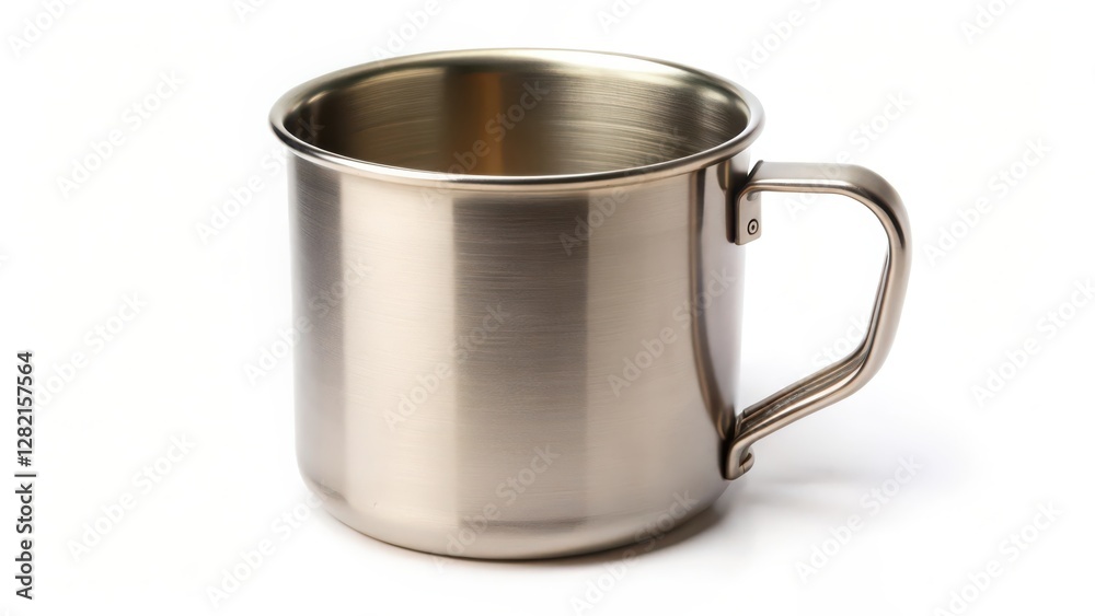 Stainless Steel Mug on White Background Stainless Steel Mug on White Background