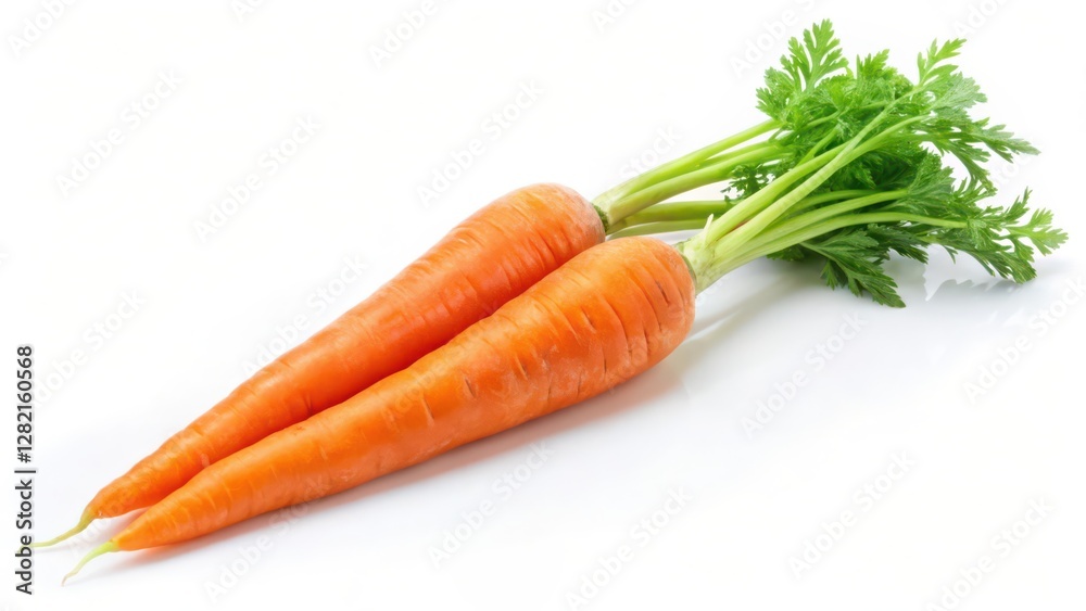 Two Carrots on White Background Two Carrots on White Background