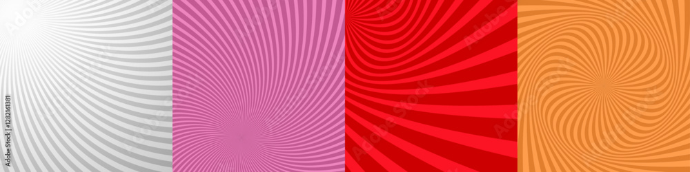 Abstract geometric ray burst background set Abstract geometric ray burst background set