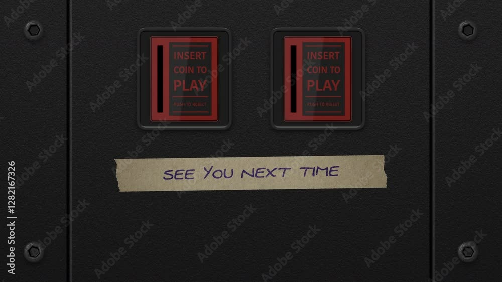 See You Next Time Retro Arcade Coin Slot Title Loop For Streaming And Podcast