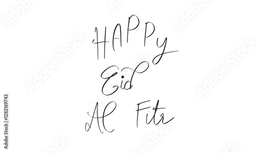 Happy eid Al fitr text font calligraphy script black color object icon may month eid mubarak ramadan kareem islam religion muslim arabic culture eid ul fitr mosque calligraphy allah holy festival arab