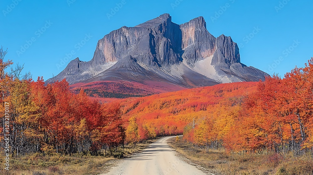 A long winding road through a mountainous landscape, with a mix of green forests, rocky cliffs, and towering mountains in the distance. A long winding road through a mountainous landscape, with a mix of green forests, rocky cliffs, and towering mountains in the distance.