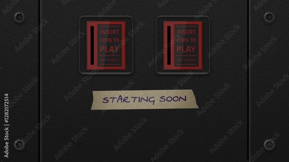 Starting Soon Retro Arcade Coin Slot Title Loop For Streaming And Podcast