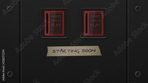 Starting Soon Retro Arcade Coin Slot Title Loop For Streaming And Podcast