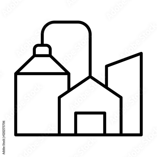 anaerobic digestion biomass icon simple vector symbol