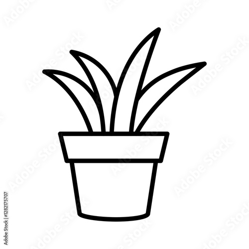Aloe vera icon simple vector symbol