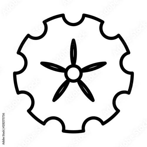 Ashoka Wheel icon simple vector symbol