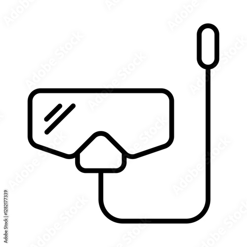 Diving mask icon simple vector symbol