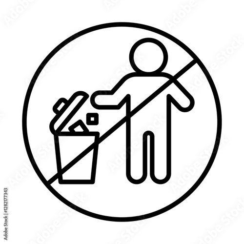 Do not litter icon simple vector symbol