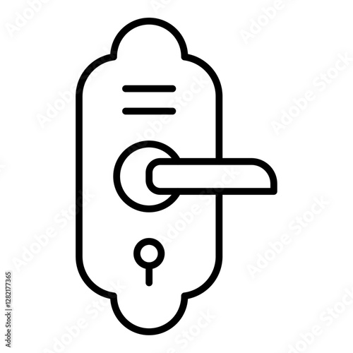 Door knob icon simple vector symbol