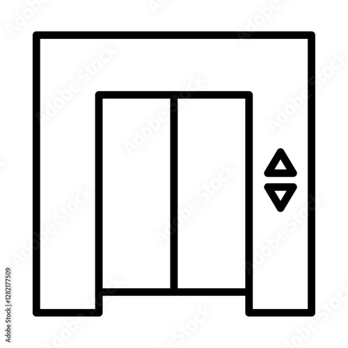 Elevator lift icon simple vector symbol