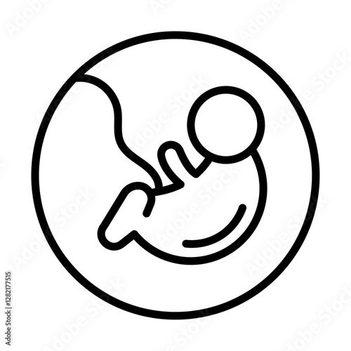 Embryo Child icon simple vector symbol