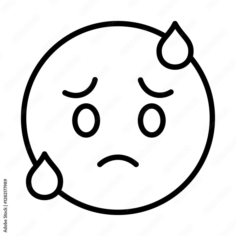 Guilty face emoji icon simple vector symbol Guilty face emoji icon simple vector symbol