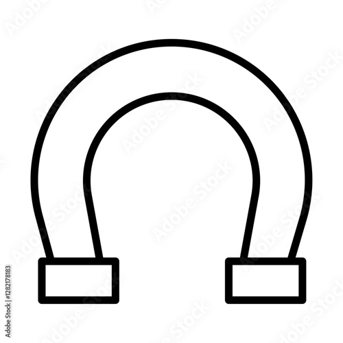 Horseshoe icon simple vector symbol