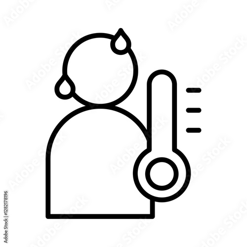hot human icon simple vector symbol