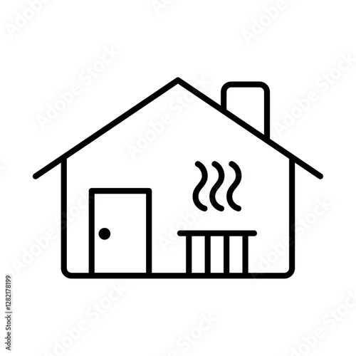 House heating icon simple vector symbol