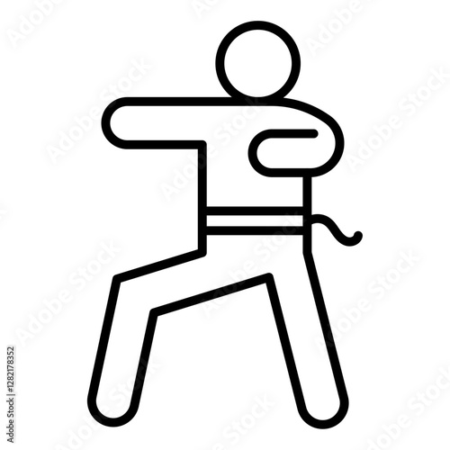karate icon simple vector symbol