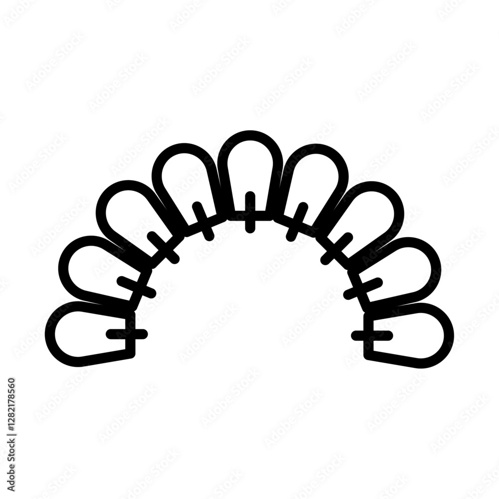 lingual braces icon simple vector symbol lingual braces icon simple vector symbol