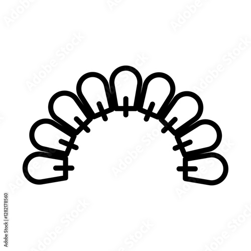 lingual braces icon simple vector symbol