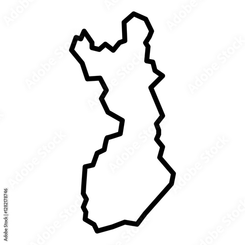 map of Finland icon simple vector symbol