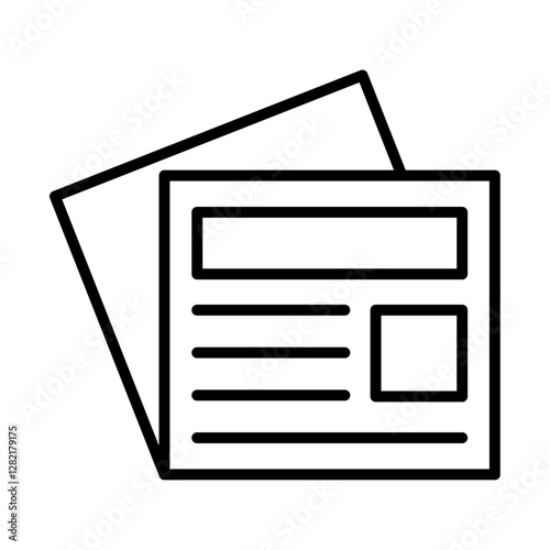 Newspaper icon simple vector symbol